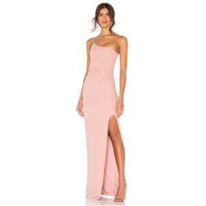 Nookie Lust One Shoulder Gown in Blush